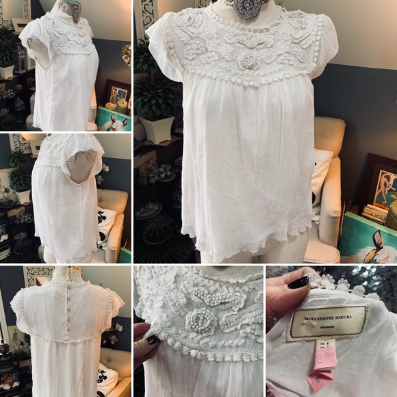 Moulinette Soeurs Tops - Anthropologie Moulinette Soeurs Top Trapeze Sz 8M